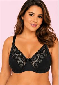 Leah Black Full Cup Underwired Bra